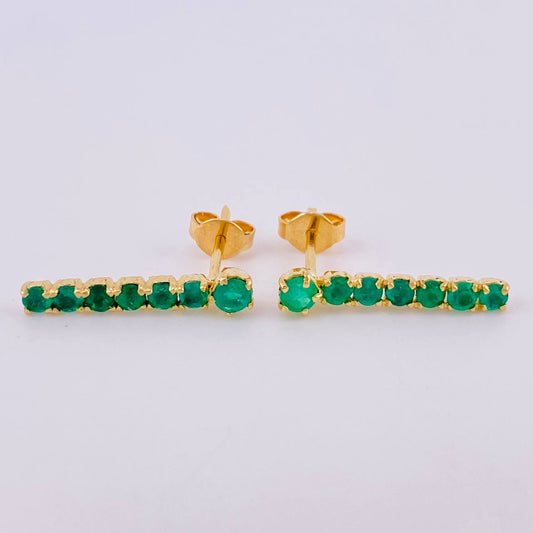 Topos Siete Charkras Esmeraldas 80Pts 2 g / 1.9 cm Oro Amarillo 18K