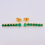 Topos Siete Charkras Esmeraldas 80Pts 2 g / 1.9 cm Oro Amarillo 18K
