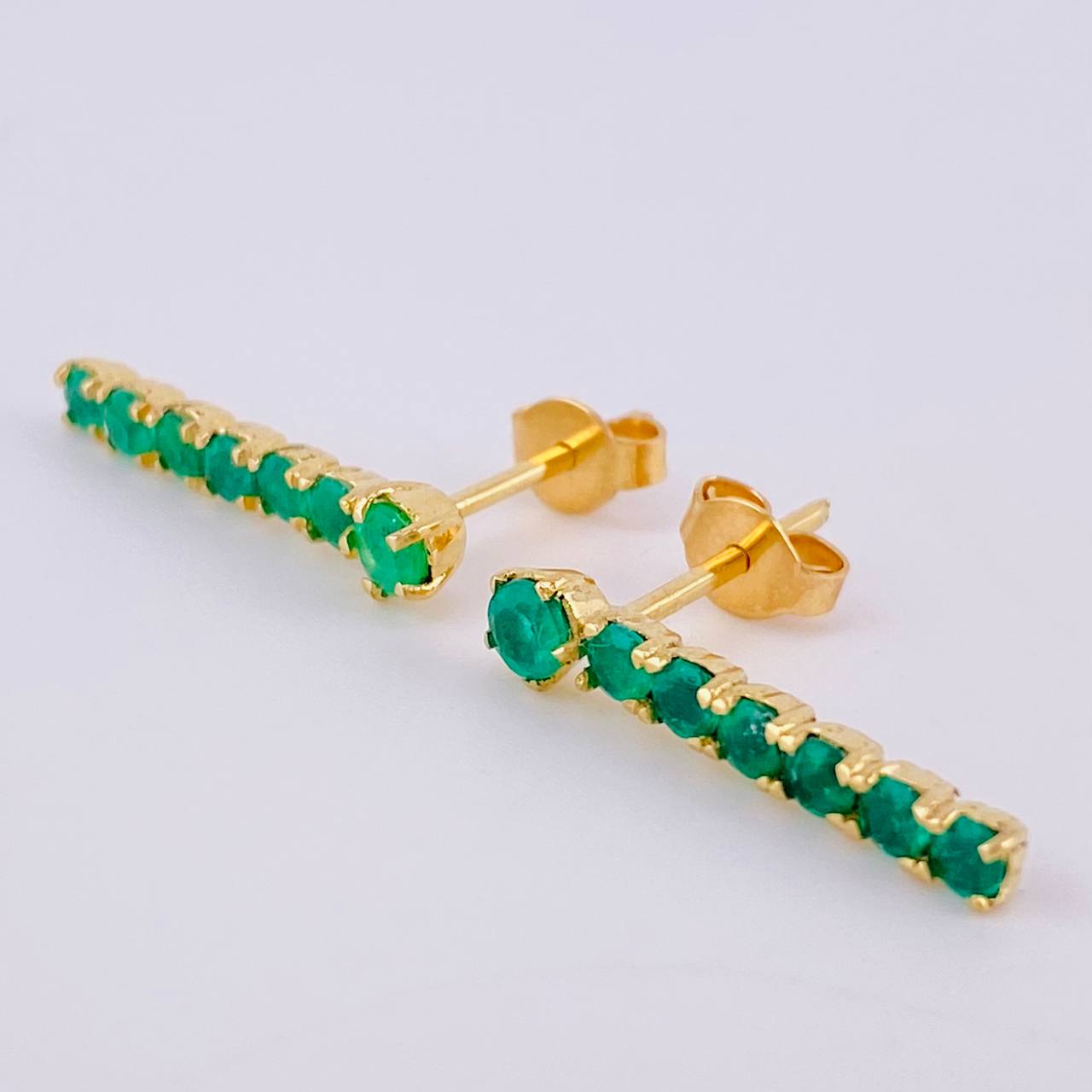 Topos Siete Charkras Esmeraldas 80Pts 2 g / 1.9 cm Oro Amarillo 18K