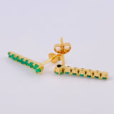 Topos Siete Charkras Esmeraldas 80Pts 2 g / 1.9 cm Oro Amarillo 18K