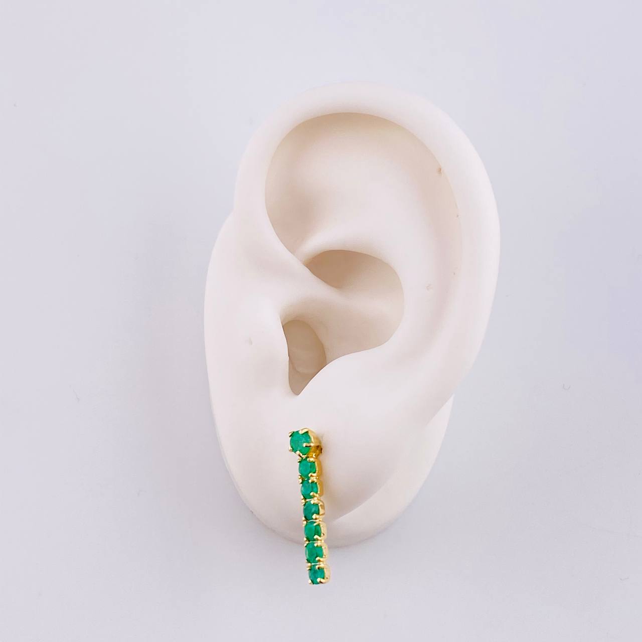 Topos Siete Charkras Esmeraldas 80Pts 2 g / 1.9 cm Oro Amarillo 18K