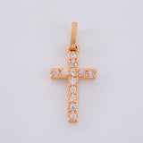 Dije Cruz Tupida 0.85 g / 2 cm Oro Rosa 18K