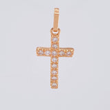 Dije Cruz Tupida 0.8 g / 1.9 cm Oro Rosa 18K