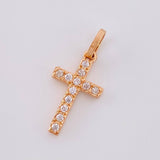 Dije Cruz Tupida 0.85 g / 2 cm Oro Rosa 18K