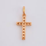Dije Cruz Tupida 0.85 g / 2 cm Oro Rosa 18K