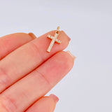 Dije Cruz Tupida 0.85 g / 2 cm Oro Rosa 18K