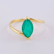 Anillo Ovalo Marqueza Esmeralda 70Pts 1.95 g / T6 1/2 Oro Amarillo 18K