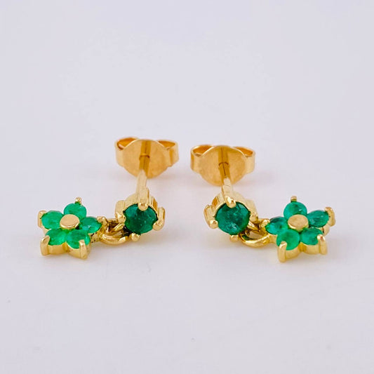 Topos Colgante Esmeralda 30Pts 1.75 g / 1 cm Oro Amarillo 18K