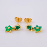 Topos Colgante Esmeralda 30Pts 1.75 g / 1 cm Oro Amarillo 18K