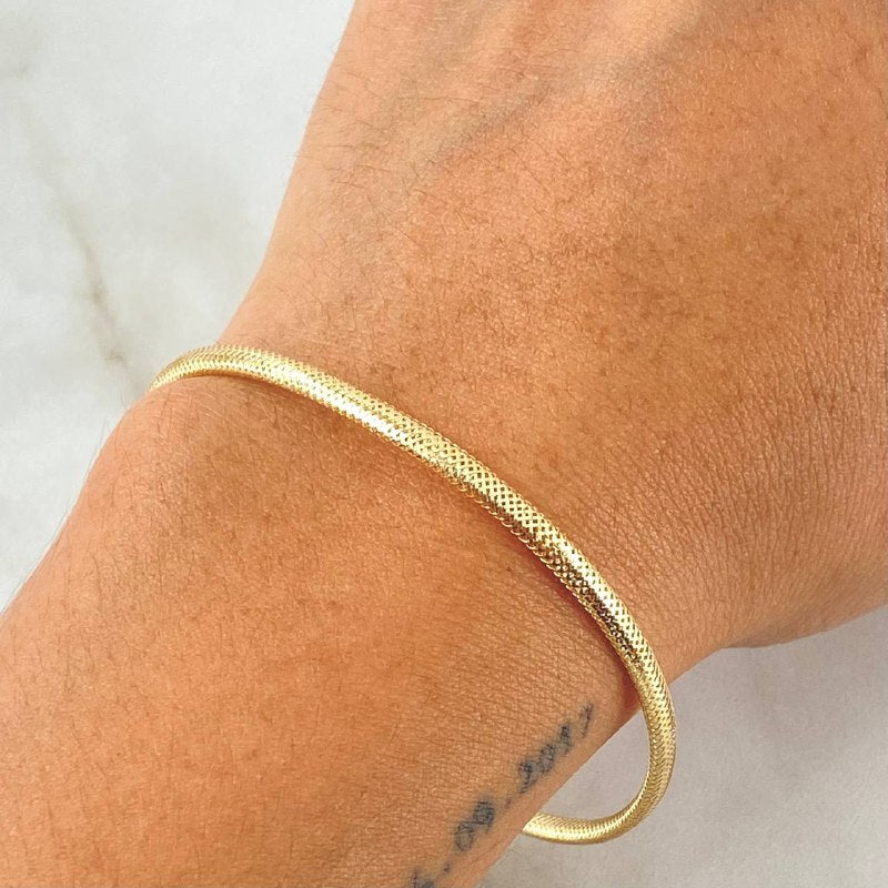 Pulso Aro Reticulado 1.05gr / 18cm / +4 Oro 18K