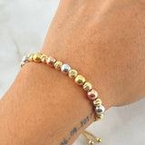Pulso Bolas Intercaladas 4.95gr / 20cm / +4 Oro 18K
