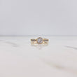 Anillo Solitario 3.35gr / T6 3/4 / Circones Blancos Dos Oros Amarillo Blanco 18K &