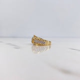 Anillo Correa Corona RX 4.4gr / T7 / Circones Blancos Dos Oros Amarillo Blanco 18K &