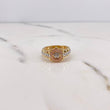 Anillo Correa Corona RX 5.8gr / T6 3/4 / Circones Blancos Tres Oros 18K &