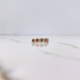 Anillo Tupido 2.1gr / T6 1/4 / Circones Colores Oro Amarillo 18K &