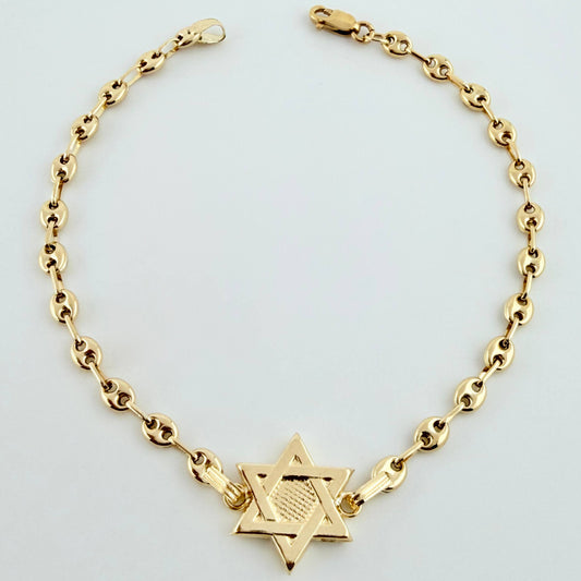 Pulso GC Herraje Estrella De David 2.45gr / 18cm / 3.2mm Oro Amarillo 18K