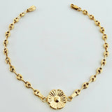 Pulso GC Herraje Flor 2.45gr / 18cm / 3.2mm Oro Amarillo 18K