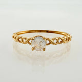 Anillo Solitario Infinitos 1gr / T7 1/4 / Oro Amarillo 18K *