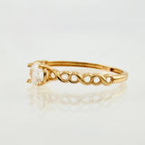 Anillo Solitario Infinitos 1gr / T7 1/4 / Oro Amarillo 18K *