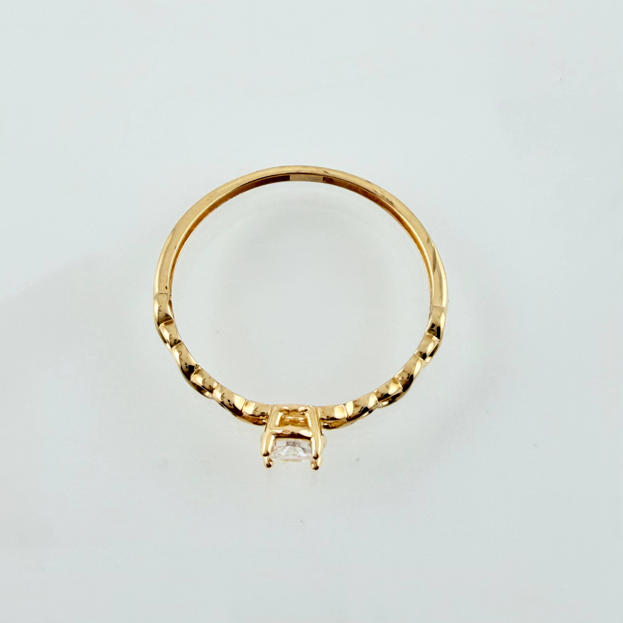 Anillo Solitario Infinitos 1.1gr / T6 1/2 / Oro Amarillo 18K ©