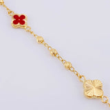 Pulso Trebol Espiga Diamantado 3.5gr / 18.5cm / 3mm Oro Amarillo 18K