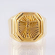 Anillo Cristo Rayado 3.5gr / T9 1/2 / Oro Amarillo 18K