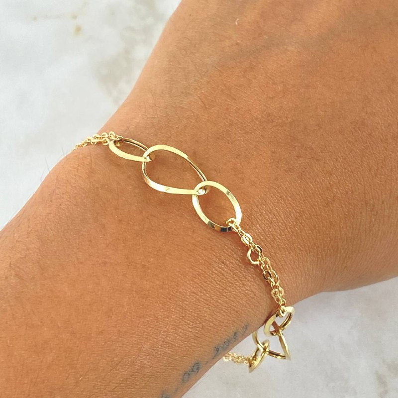 Pulso Tres Aros 1.75gr / 20cm / Oro Amarillo +4 18K