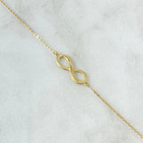 Pulso Aro Seguido Infinito 1.05gr / 17cm - 18.5cm / Oro Amarillo +4 18K