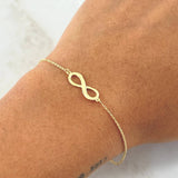 Pulso Aro Seguido Infinito 1.05gr / 17cm - 18.5cm / Oro Amarillo +4 18K
