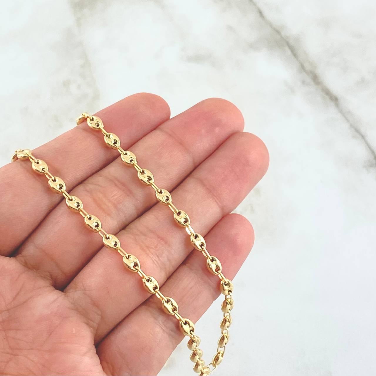 Cadena GC 4.45gr / 40cm / 3.7mm Lisa Oro Amarillo 18K