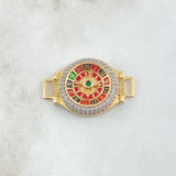 Herraje Ruleta Movil 8.95gr / 2.1cm-3.3cm / Circones Blancos Verde Oro Amarillo 18K ©