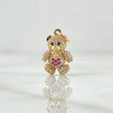 Dije Oso Articulado Flor 2.7gr / 2cm / Oro 18K