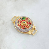 Herraje Ruleta Movil 8.95gr / 2.1cm-3.3cm / Circones Blancos Verde Oro Amarillo 18K ©