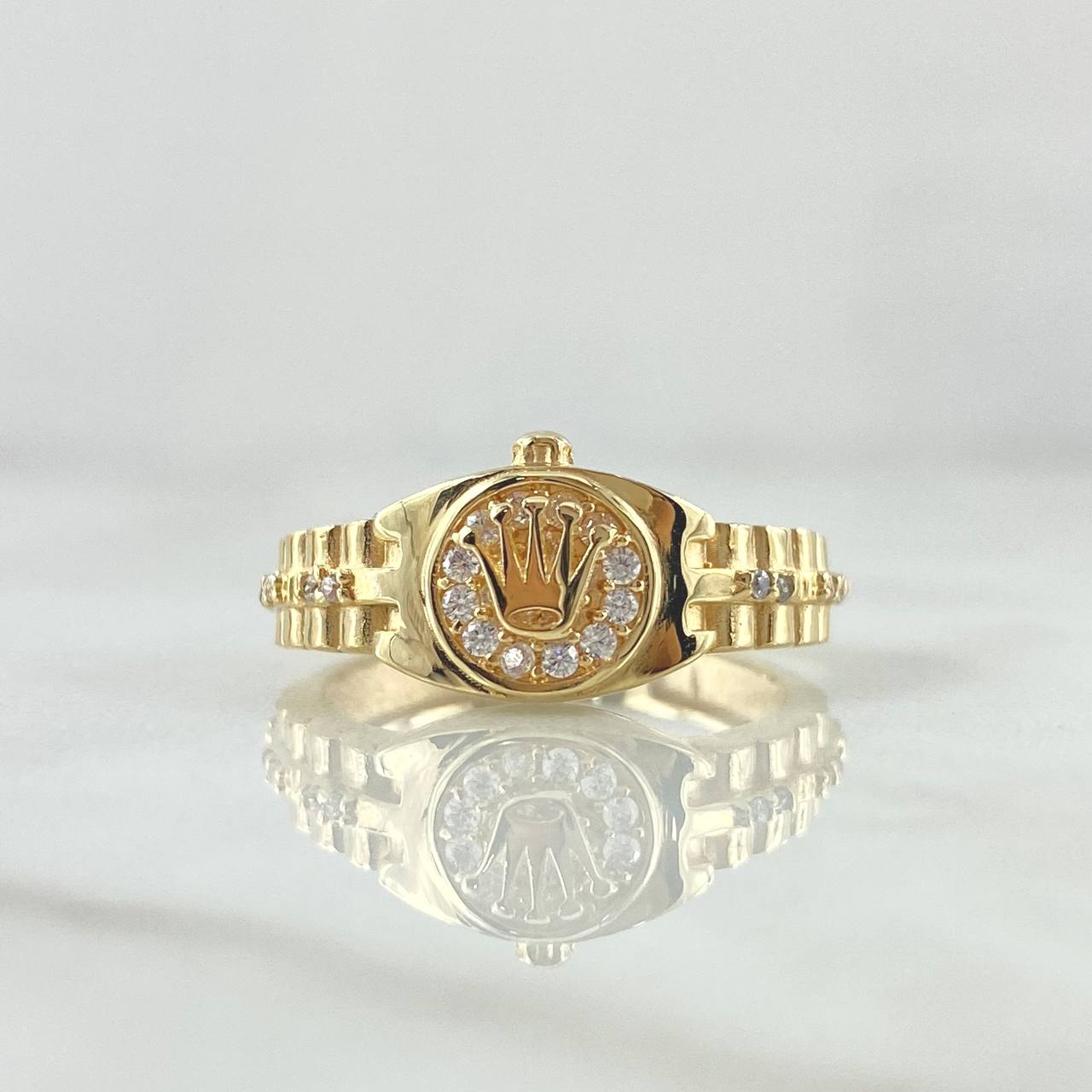 Anillo Correa Corona 3.45gr / T7 1/2 / Oro 18K ©