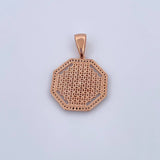 Dije Corona RX 8.35gr / 3.8cm / Circones Negros Blancos Oro Rosa 18K $