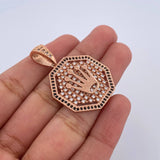 Dije Corona RX 8.35gr / 3.8cm / Circones Negros Blancos Oro Rosa 18K $