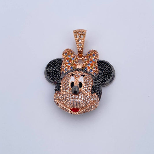 Dije Ratona 13.65gr / 3.8cm / Circones Azules Naranjas Amarillos Negros Blancos Dos Oros Negro Rosa 18K $