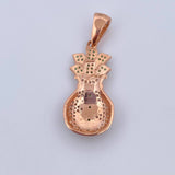 Dije Bolsa Dinero 7.95gr / 4.7cm / Circones Verdes Blancos Oro Rosa 18K $
