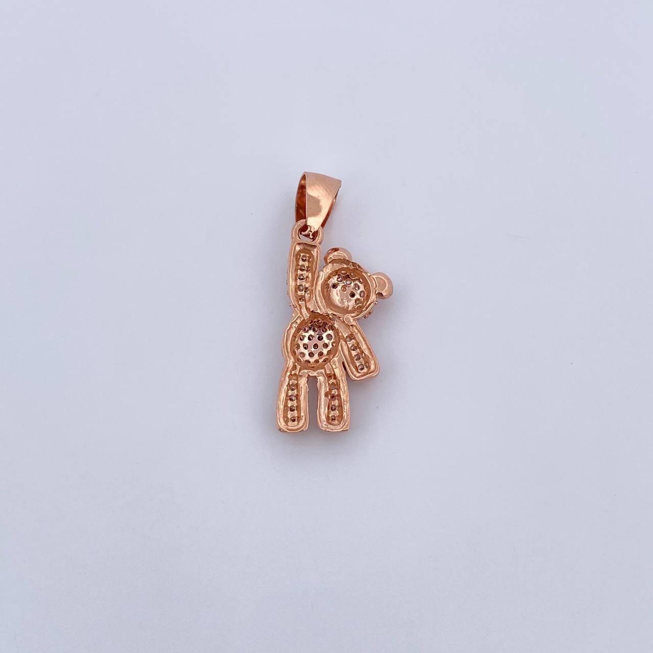 Dije Oso 3.5gr / 3cm / Circones Negros Blancos Oro Rosa 18K $