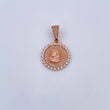Dije Medalla Rostro Cristo 4gr / 2.8cm / Circones Blancos Oro Rosa 18K $
