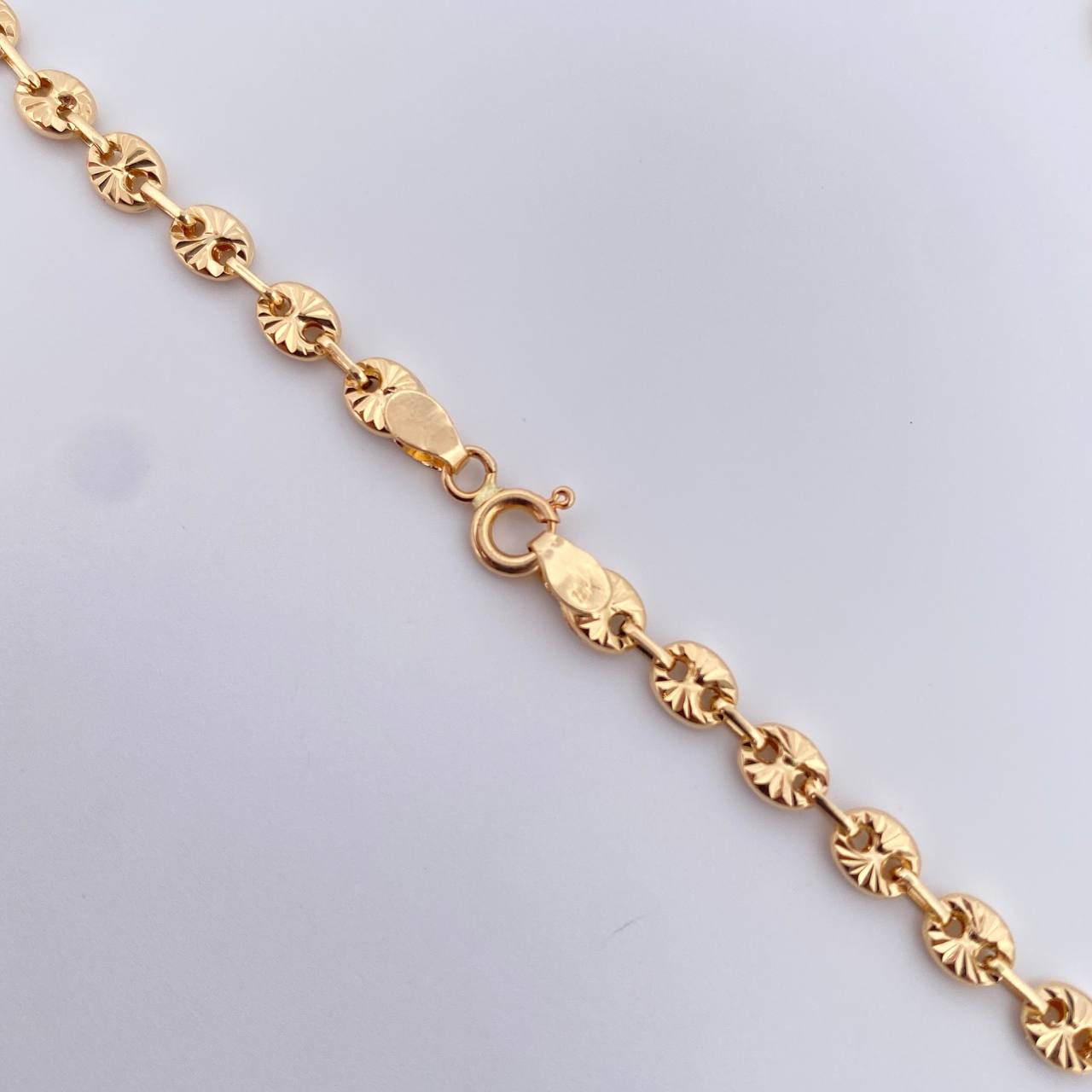 Tobillera GC 4.25gr / 25.8cm / 4mm Diamantada Oro Amarillo 18K $