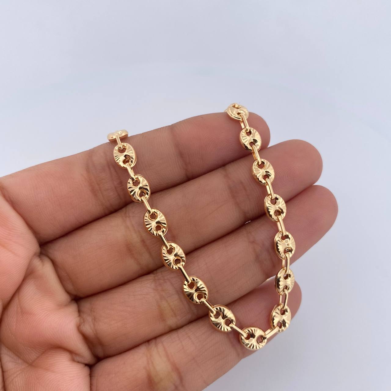 Cadena GC 14.75gr / 62cm / 5mm Diamantada Oro Amarillo 18K $