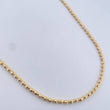 Cadena Militar 25.6gr / 59.5cm / 4mm Bolas Diamantadas Oro Amarillo 18K $