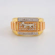 Anillo Caballo rectangulo 7.7g / T10 Tres Oros 18K