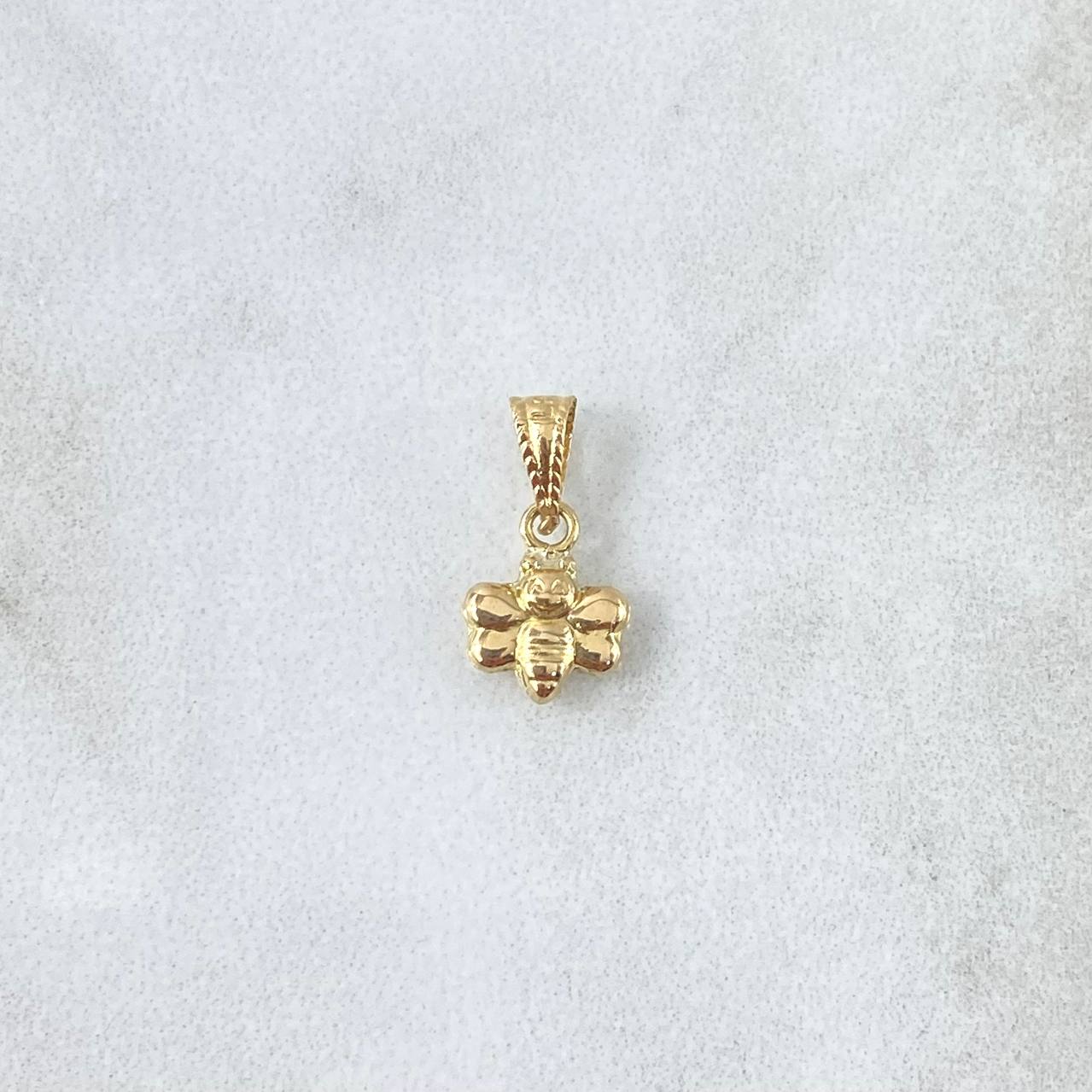 Dije Abeja 0.25gr / 1.3cm / Troquelada Oro Amarillo