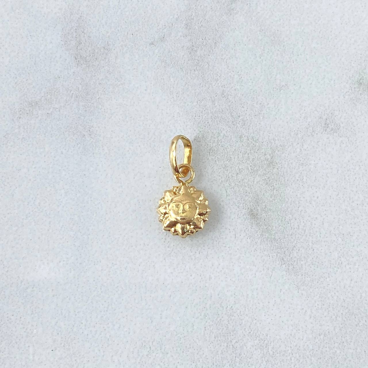 Dije Sol 0.25 gr / 1.4cm / Troquelado Oro Amarillo
