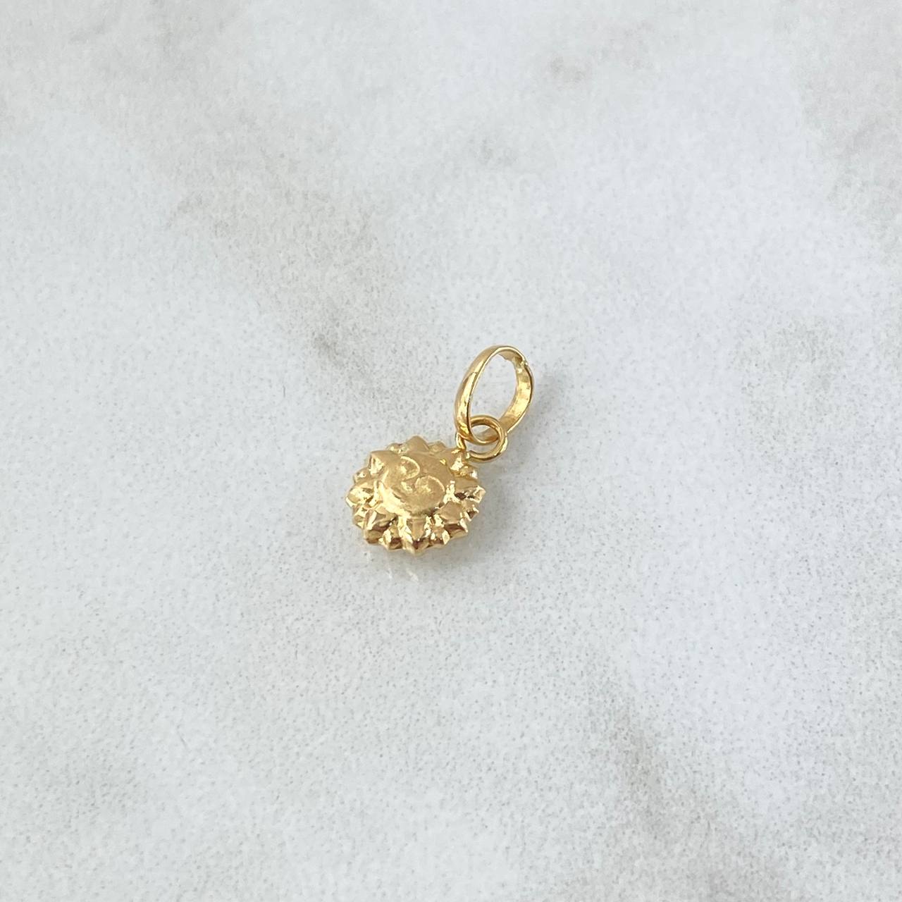 Dije Sol 0.25 gr / 1.4cm / Troquelado Oro Amarillo