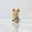 Dije Bulldog Frances 4.15gr / 2.7cm / Circones Blancos Y Negros Oro Amarillo 18K *