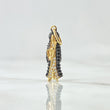 Dije Santa Muerte 1.35gr / 2.8cm / Circones Blancos Negros Oro Amarillo 18K