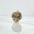 Dije Hongo Animado 2.25gr / 2.2cm / Circones Blancos Negros Y Azules Oro Amarillo 18K